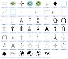 что такое компас где и когда появился первый компас North Arrows Compass Rose Editable Symbols For Map Design Map Symbols Map Design Symbols