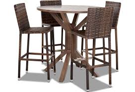 Outdoor patio bar sets pub table sets bar tables counter height table pub set laundry room storage rugs usa square tables glass material. Klaussner Outdoor Crossroads Transitional 5 Piece Bar Height Dining Set Rooms For Less Outdoor Pub Dining Sets