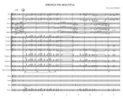 america the beautiful big band full score score parts