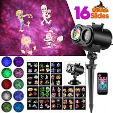 Water Wave Lights 2 In 1 Ocean Water Ripple Projector Lights With 16 Slides 10 Colors Waterproof Chri Led Projector Lights Christmas Projector Projector Lamp