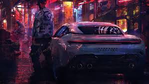 Red and blue led strips, neon, abstract, digital art, 3d, lights. 4800x900px Free Download Hd Wallpaper Car Neon Rain Digital Wallpaper Flare