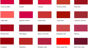 How Many Different Shades Of Red Color Are There Drawing Blog