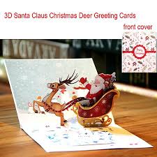 In this video, i am going to show you special cards making at home.please like the video, if you liked the card. 3d Pop Up Card Santa Claus Christmas Deer Holiday Merry Christmas Greeting Cards Walmart Canada