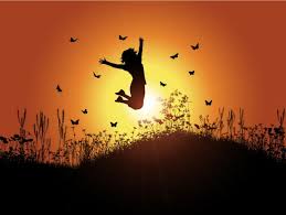 How to get the ideal sunset background. Free Vector Backlit Girl With Sunset Background