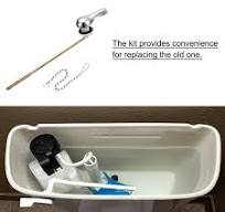 2 Sets, Toilet Handle Front Mount Toilet Flush Trip Lever with Chain ABS  Brass