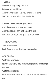 Fans had been speculating about this for so long. Sunflower There Are Lyrics Supposedly From Watermelon Sugar