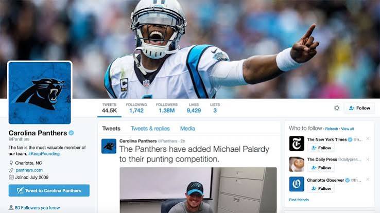 Top tweets by the Panthers according to their social media manager - Axios  Charlotte