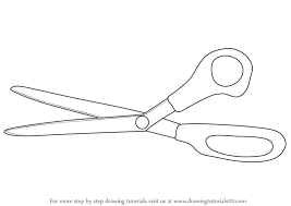 Learn How To Draw A Scissor (Everyday Objects) Step By Step : Drawing  Tutorials