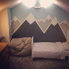 Hand Painted Mountain Mural Toddler Rooms Baby Room Decor Big Boy Room