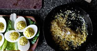 Caesar Salad Deviled Eggs Deviled Eggs Caesar Salad Food And Drink