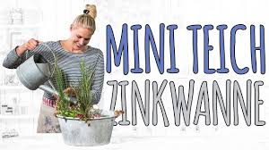Dekoration deko schale miniteich garten pflanztopf zinkwanne 3l wasserdichte pflanzschale anfscanberra org au. Mini Teich Zinkwanne Diy Youtube