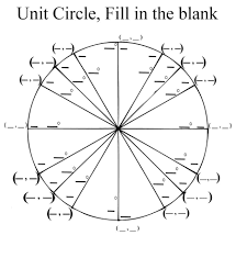 42 printable unit circle charts diagrams sin cos tan