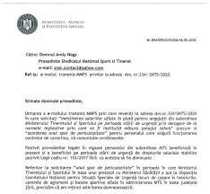 69/2000, cu modificările și completările ulterioare a fost abrogat. RÄspunsul Mmps Sindicatul NaÈional Sport Èi Tineret