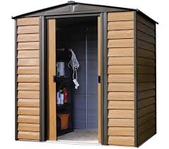 Whether its for garden equipment or just extra storage space, our garden sheds come in countless options for storage purposes. Arrow 6x5 Woodridge Metal Shed Kit Wr65