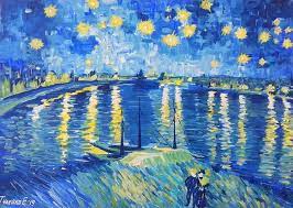 However, van gogh painted another, starry night over the rhône. Tutorial Vincent Van Gogh Starry Night Over The Rhone One Day At My Work Part 13 Steemit