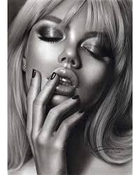 Black And White Womans Face Tattoo Design Art Design Artdrawing Image Photography Portrait Photography Women Face Photography Woman Face