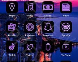 Purple App Icons Etsy Change app icons to customize your home screen. purple app icons etsy