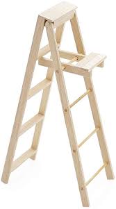 Never use metal ladders or wet wooden ladders when working near electrical lines, but be careful even if you're setting up a fiberglass ladder. Amazon Com Odoria 1 12 Miniature Folding Step Ladder Dollhouse Fairy Garden Furniture Toys Games
