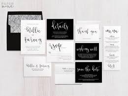 See more ideas about wedding invitations, black wedding invitations, invitations. Wedding Invitation Suite Calligraphy Invitation Black And White Invitation Black Wedding Invitations Printing Wedding Invitations Wedding Invitation Kits