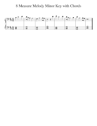 When an artist begins writing a new song, one of the first choices they must make is whether to write in a major or minor key. 8 Measure Melody Minor Key With Chords Sheet Music For Piano Solo Musescore Com