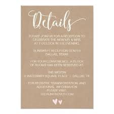 Kraft Lace With Pink Hearts Wedding Detail Card Zazzle Com Wedding Details Card Photo Wedding Invitations Heart Wedding