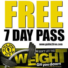 Free 7 Day Gold S Gym Vip Membership Golds Gym Membership Gym Gym Membership