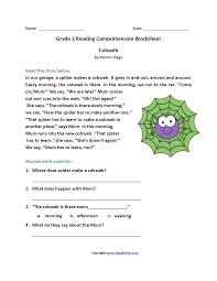 reading worksheets second grade reading worksheets