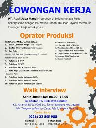 Lowongan kerja pt mayora indah tbk tangerang april 2021 / untuk pendaftaran mayora group dapat dilakukan dengan melamar pada posisi yang diminati. Pt Rusli Jaya Mandiri ç…§ç‰‡ Facebook