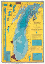 lake michigan 1981 maps cartography topography lake