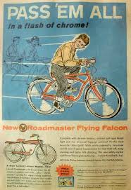 1 talking 3 sugar page 33 2 city 4 field we stayed long enough to catch this scene where mickey (a babysitter) is struggling to read a children's story, huffy the little mail train to. Roadmaster Flying Falcon Bicycle Ad 1960s Bicycle Advertising Bicycle Art Beautiful Bike
