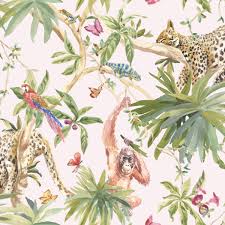 See the best animal wallpapers hd collection. Jungle Animals Wallpaper Light Pink Holden 90691