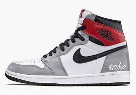 Air Jordan 1 High Smoke Grey Red 555088 126 Sneakernews Com In 2020 Air Jordans Jordan 1 Retro High Air Jordan Shoes