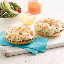Bagel Gratine Aux Crevettes Nordiques Recipes Food Seafood Recipes