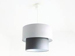 Double Hanging Shade Grey Mouse And Charcoal Grey Cylindrical Ceiling Chandelier Round Wire Electric Birthday Christmas Gift Idea Lustre Suspension Abat Jour Plafonnier