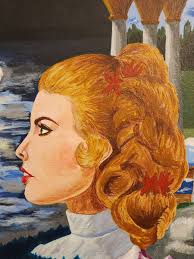 Helsel Signed Abstract Painting Oil On Canvas Vintage Framed 24"×18"  Surrealism