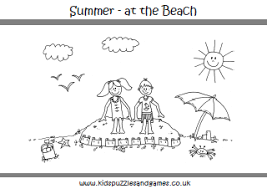 summer kids puzzles and games