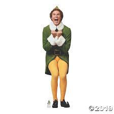 Elf Will Ferrell As Excited Buddy Elf Stand Up Oriental Trading In 2021 Buddy The Elf Elf Movie Elf Christmas Decorations