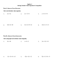 When solving absolute value equations, many people routinely solve these as the example below solving absolute value equations should be straightforward if you follow my guidelines above. Solve The Absolute Value Equation Worksheet Answers Promotiontablecovers