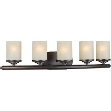 Forte Lighting Oralee 5 Light Antique Bronze Bath Vanity Light 5105 05 32 The Home Depot