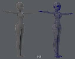Base Mesh Woman 01 3d Model 3d Model Model Character Modeling