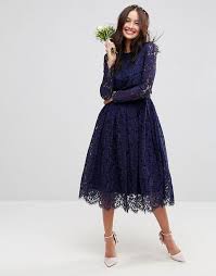 .vestiti, cerimonia, asos vestiti lunghi, asos vestiti donna, asos vestiti eleganti e asos vestiti in quest'immagine puoi vedere un grafico sull'evoluzione delle ricerche su asos vestiti cerimonia e la. Asos Wedding Vestito Midi Da Cerimonia In Pizzo Con Maniche Lunghe Navy From Asos On 21 Buttons