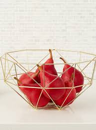 With round feet to prevent your fruits from touching the table; Gold Metal Fruit Bowl Simons Maison Fruit Bowls Baskets Kitchen Accessories Simons