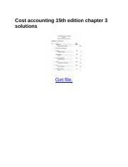 Maybe you would like to learn more about one of these? Chapter 3 Problem Solutionscost Accounting A Managerial Emphasis Documents 51 Course Hero