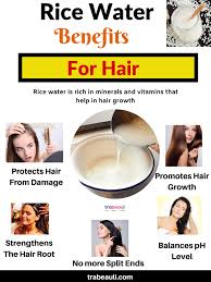 Each of these women is said to have combed their hair each day using rinse water made from the washing of rice, known as yu‐su‐ru, which may have contributed to their stunning lengths. How To Use Rice Water For Hair Growth Diy Benefits Trabeauli