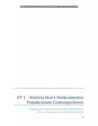 Relatos da vida de testemunhas de jeová. Gt 1 Historia Oral E Deslocamentos Diversitas Usp