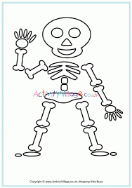 300x210 skeleton drawing for kids how to draw skeleton. Skeleton Colouring Page