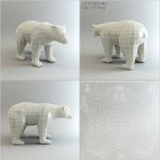 Base Mesh Bear 3d Model Low Poly Low Poly 3d Models Low Poly Art