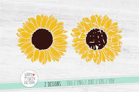 Sunflower Svg Distressed Sunflower Svg Grunge Sunflower 329057 Cut Files Design Bundles