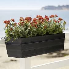 Sometimes it can be confusing to know what for a very long window, railing, or fence, you can either mount several small window boxes or one large one. 10 Easy Pieces Black Balcony Box Planters Gardenista