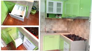 Warna hijau muda akan memberikan kesan elegan pada kitchen set minimalis anda. Kitchen Set Warna Hijau Putih Beserta Rincian Biaya Nya Youtube